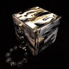 Load image into Gallery viewer, A MARBLED PERSPEX CUBE BAG