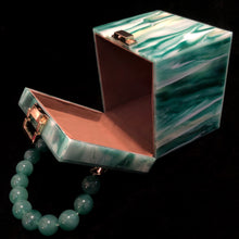 Load image into Gallery viewer, A MARBLED PERSPEX CUBE BAG