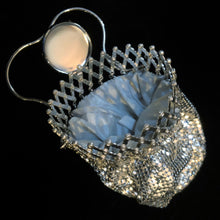 Load image into Gallery viewer, A RETRACTABLE 70s GLOMESH DISCO PURSE BY WHITING AND DAVIS