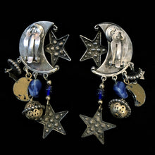Load image into Gallery viewer, FRENCH 80s CELESTIAL CLIP ON EARRINGS