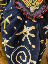 Load image into Gallery viewer, A LATE 80s ZANDRA RHODES DENIM DRESS.