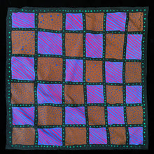 Load image into Gallery viewer, A 1980s GEOMTERIC SQUARES PRINT SCARF BY KEN DONE