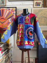 Load image into Gallery viewer, A LATE 80s PEACE YIN/YANG KNIT CARDIGAN BY JENNY KEE