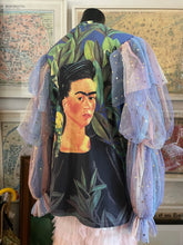 Load image into Gallery viewer, TARMAFIA BEADED FRIDA KAHLO TOP WITH TULLE SLEAVES
