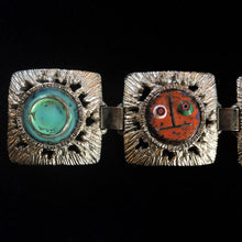Load image into Gallery viewer, A VINTAGE MODERNIST ENAMEL ART BRACELET