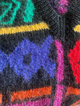 Load image into Gallery viewer, A 1980s MASKS DESIGN MOHAIR KNIT VEST BY JENNY KEE.