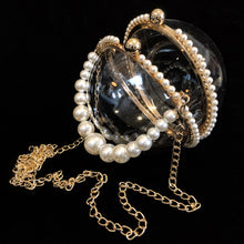 Load image into Gallery viewer, A PERSPEX SPHERICAL EVENING BAG WITH PEARLS