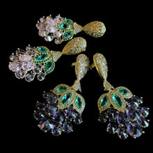 Load image into Gallery viewer, PETITE BLOSSOM CRYSTAL DROP EARRINGS