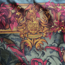 Load image into Gallery viewer, A SPECTACULAR MEDIEVAL GARDEN PRINT SILK SCARF BY AQUASCUTUM