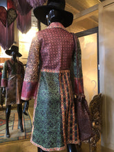 Load image into Gallery viewer, AN INCREDIBLE SMALL SIZE HAND PRINTED LEATHER 70s BOHEMIAN COAT