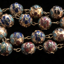 Load image into Gallery viewer, 1930s CLOISONNÉ FLORAL BEADS
