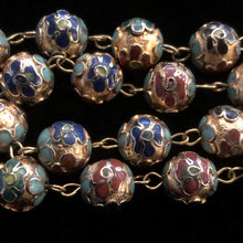 Load image into Gallery viewer, 1930s CLOISONNÉ FLORAL BEADS