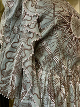 Load image into Gallery viewer, A LATE 70s ZANDRA RHODES GREY SILK DRESS