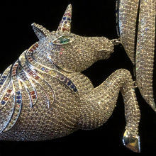 Load image into Gallery viewer, A PAVÉ DIAMANTÉ UNICORN NECKLACE