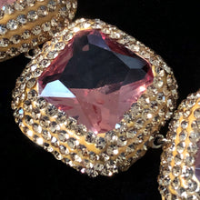 Load image into Gallery viewer, AN INTRIGUING SQUARE CRYSTAL LOZENGE CHOKER AND BRACELET