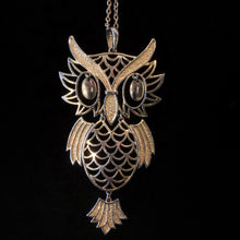 Load image into Gallery viewer, AN ORIGINAL 1970s ARTICULATED OWL PENDANT