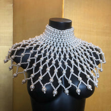 Load image into Gallery viewer, PEARL LATTICE CHOKER EXTRAVAGANZA