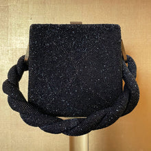 Load image into Gallery viewer, AN UNUSUAL 1940s BEADED BOX PURSE WITH TWIST ROPE STRAP