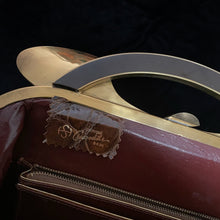 Load image into Gallery viewer, A 1960s HIGH QUALITY CROCODILE HANDBAG, WITH MODERNIST FRAME