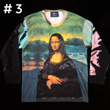Load image into Gallery viewer, A TARMAFIA LONG SLEEVED HAND BEADED MONA LISA T SHIRT