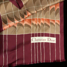 Load image into Gallery viewer, A 1980s CHRISTIAN DIOR LARGE SILK SCARF