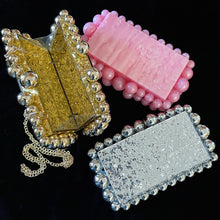 Load image into Gallery viewer, GLITTER PERSPEX CLUTCH WITH SPHERES