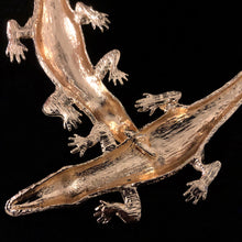 Load image into Gallery viewer, A LARGE GILT TWIN CROCODILE NECKLACE