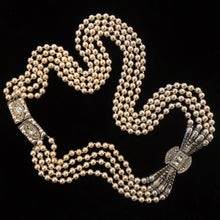 Load image into Gallery viewer, A QUALITY VINTAGE 80s EMPIRE STYLE PEARL NECKLACE