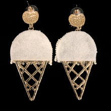 Load image into Gallery viewer, BEADED ICE CREAM CORNET EARRINGS