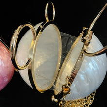Load image into Gallery viewer, A PERSPEX ORBIT BAG WITH GOLD FITTINGS