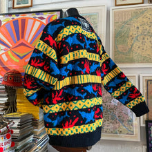 Load image into Gallery viewer, A 1980s JENNY KEE CARDIGAN WITH DOLPHINS AND WARATAH