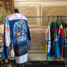 Load image into Gallery viewer, A PATCHWORK TARMAFIA TEE WITH SUPERHERO PRINT