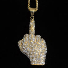 Load image into Gallery viewer, FINGER DIAMANTÉ PENDANT