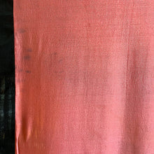 Load image into Gallery viewer, AN EDWARDIAN FRINGED SILK SHAWL IN SALMON PINK AND BLACK