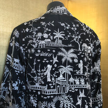 Load image into Gallery viewer, A SPECTACULAR BLACK AND IVORY EMBROIDERED CHINESE SILK JACKET FROM THE 1930s