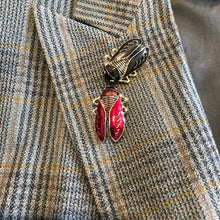 Load image into Gallery viewer, ENAMELLED CICADA BROOCH