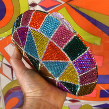 Load image into Gallery viewer, A MULTICOLOURED CRAZY-PAVING BRILLIANT SET FANTASY PURSE