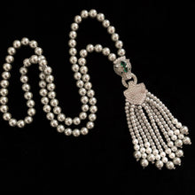 Load image into Gallery viewer, A BIG CAT PEARL TASSEL NECKLACE