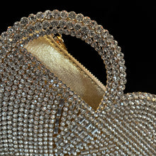 Load image into Gallery viewer, A DIAMANTÉ ENCRUSTED HEART SHAPED EVENING BAG