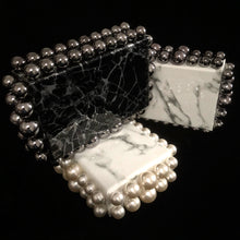 Load image into Gallery viewer, MARBLED CLUTCH WITH JUMBO PEARLS