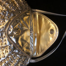 Load image into Gallery viewer, A STYLISH 1980s GOLD LEATHER STUDDED BAG