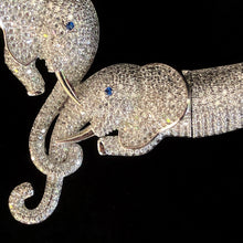 Load image into Gallery viewer, A PAVÉ DIAMANTÉ ELEPHANT NECKLACE