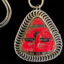 Load image into Gallery viewer, A 1970s ART PENDANT FEATURING AN ORIGINAL 1930s EGYPTIAN-REVIVAL GLASS AMULET