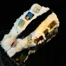 Load image into Gallery viewer, A 1980s KANGAROO SKIN POUCH DECORATED WITH TOURIST BADGES FROM THE N.T.