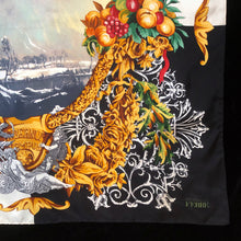 Load image into Gallery viewer, A VINTAGE 80s SCENIC CAMEO PRINT SILK SCARF BY GIANFRANCO FERRE