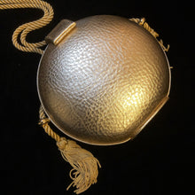Load image into Gallery viewer, GOLD LEATHER PASTILLE EVENING BAG