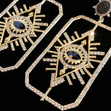 Load image into Gallery viewer, A QUALITY PAIR OF RECTANGULAR TITANIUM EYE EARRINGS