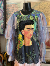 Load image into Gallery viewer, TARMAFIA BEADED FRIDA KAHLO TOP WITH TULLE SLEAVES