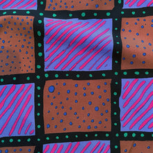 Load image into Gallery viewer, A 1980s GEOMTERIC SQUARES PRINT SCARF BY KEN DONE