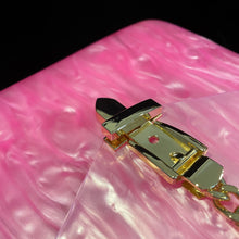 Load image into Gallery viewer, A MARBLED LUCITE MINI ATTACHÉ WITH GOLD FITTINGS